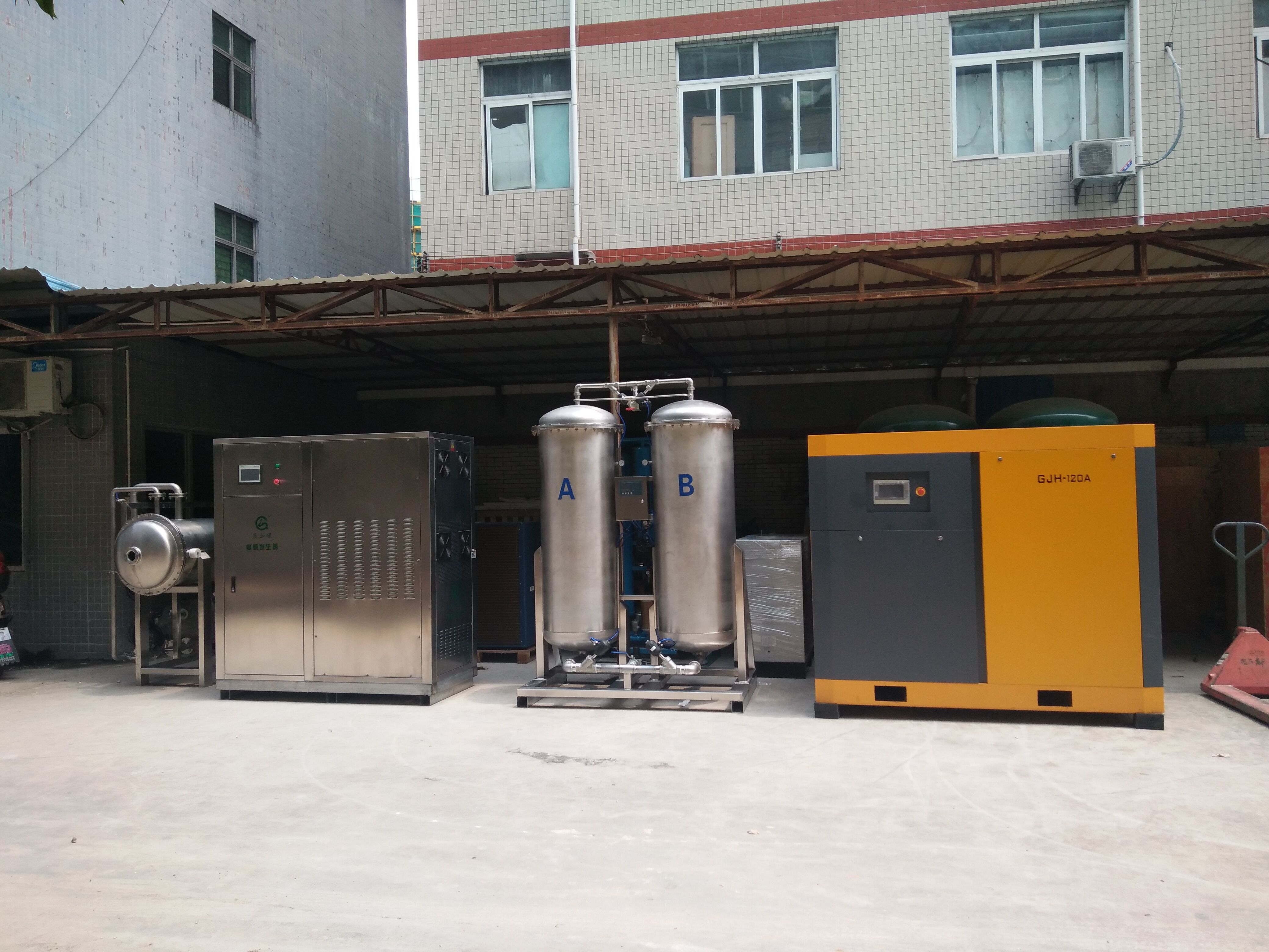 佳環(huán)8月份，出貨一套5KG氧氣源臭氧發(fā)生器應用于洗滌廢水回水處理